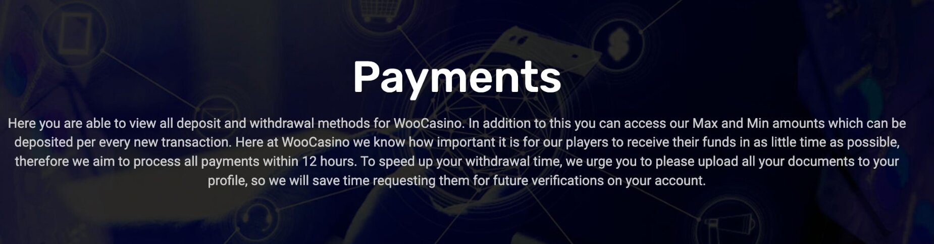 woocasino payments