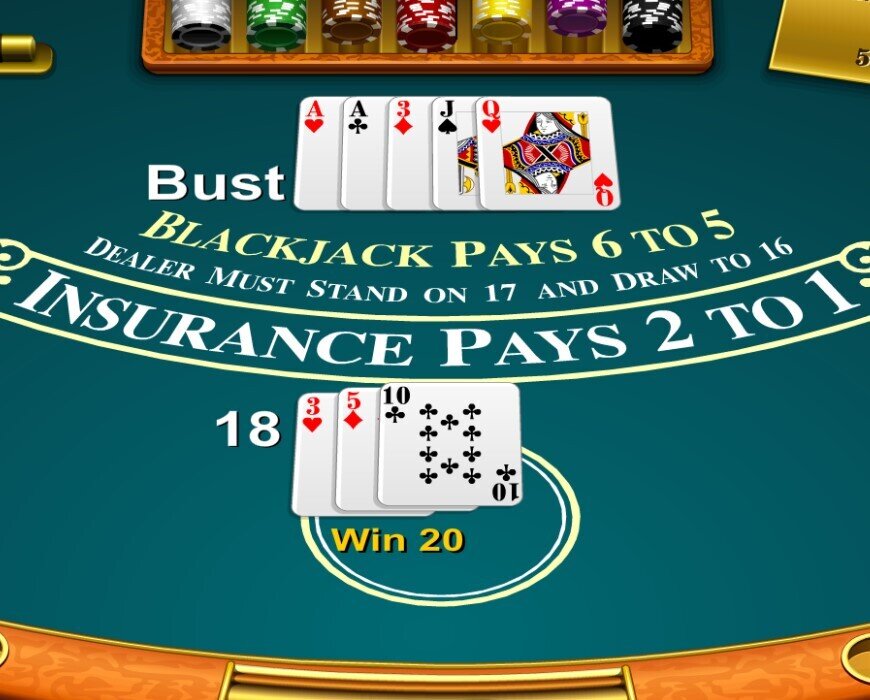 Blackjack 6:5 table - improve at blackjack by not playing on this table