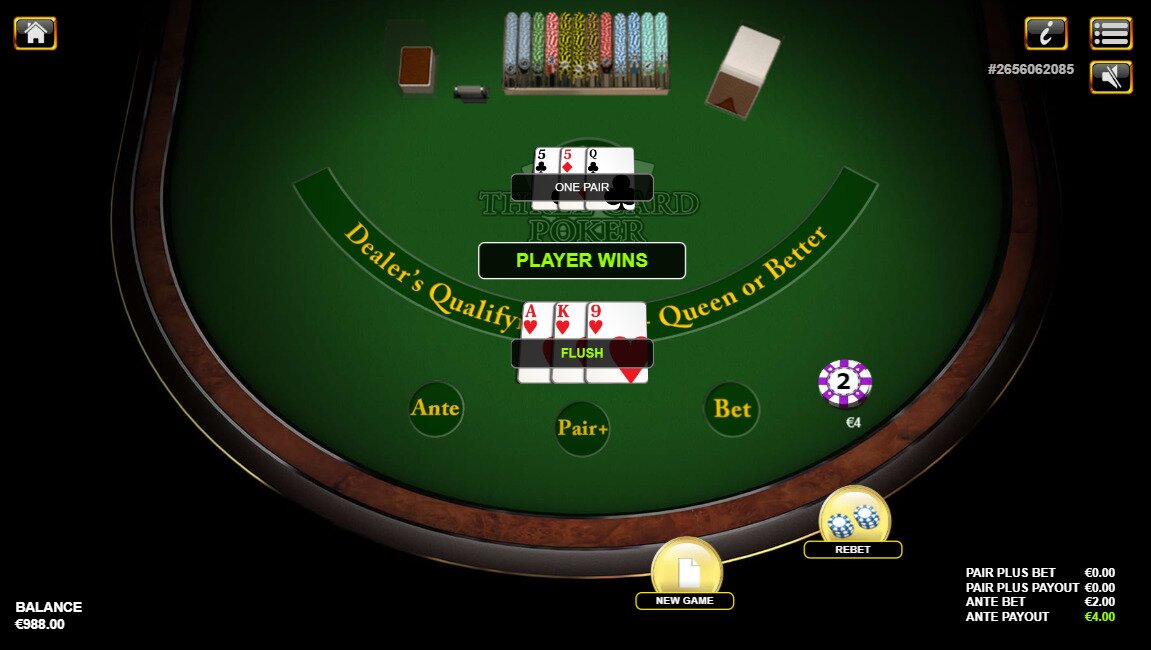 Three Card Poker Winning Hand