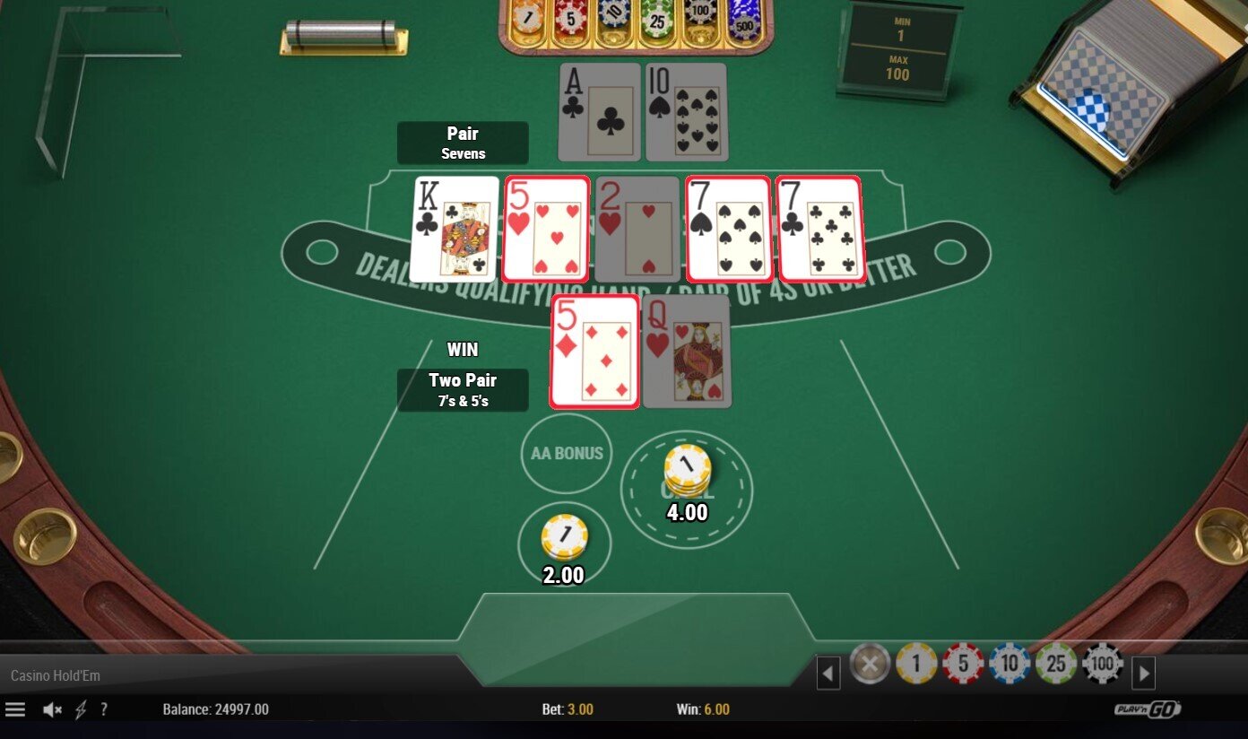 Casino Hold'em Showdown Winner