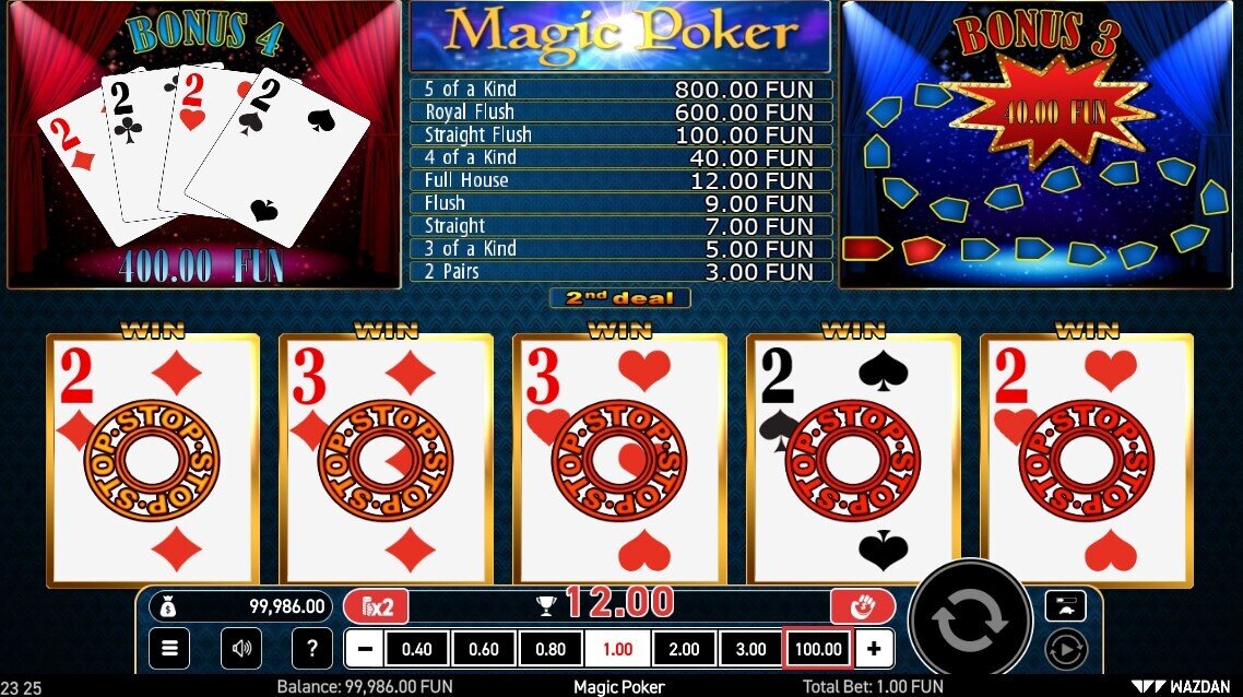 Magic Poker Full House Winner 2