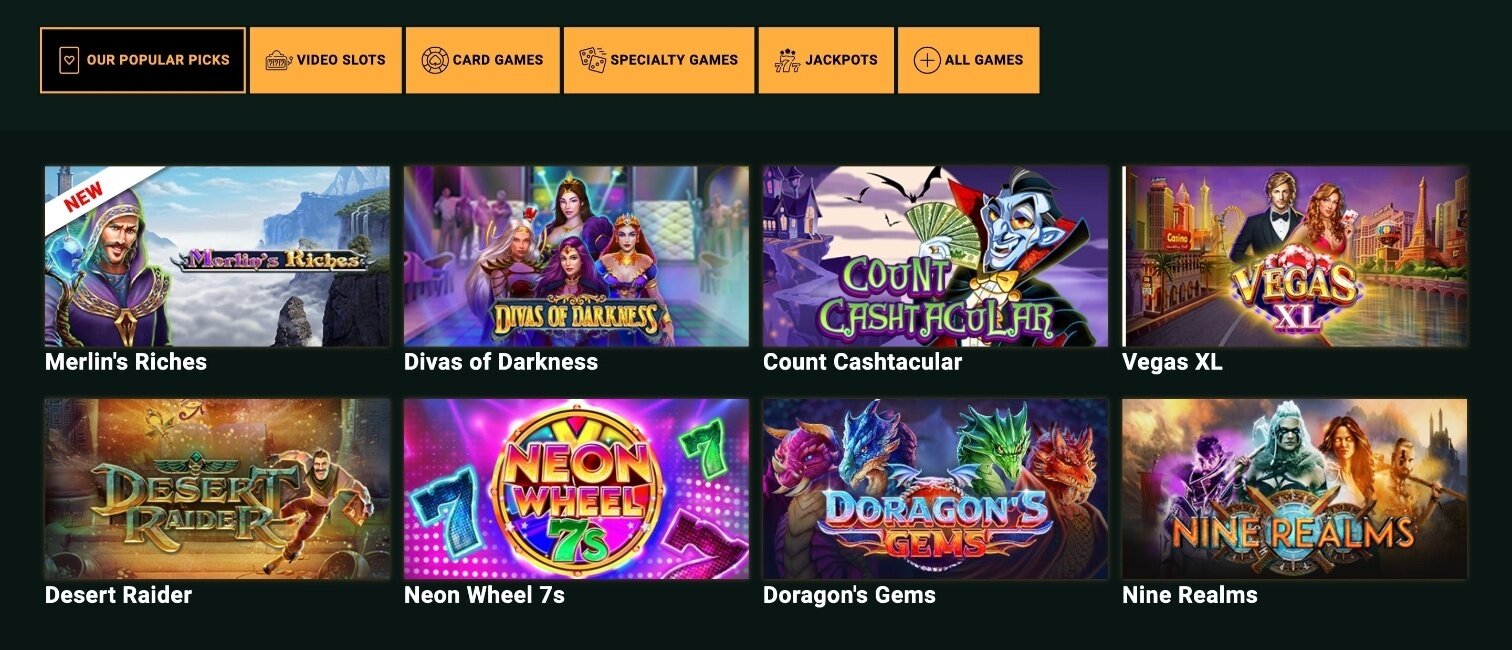 spin oasis casino games
