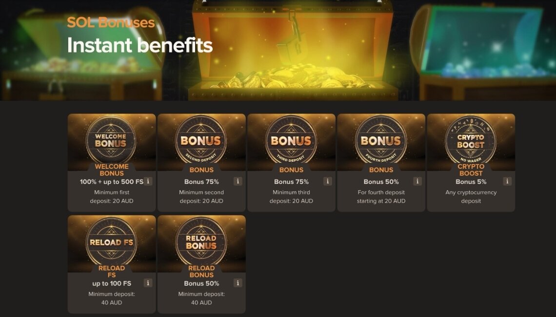 sol online casino bonuses