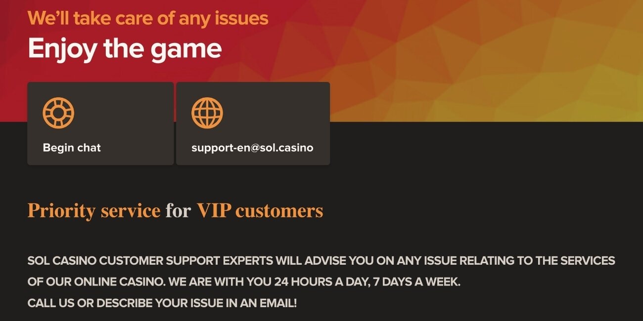 sol online casino customer support