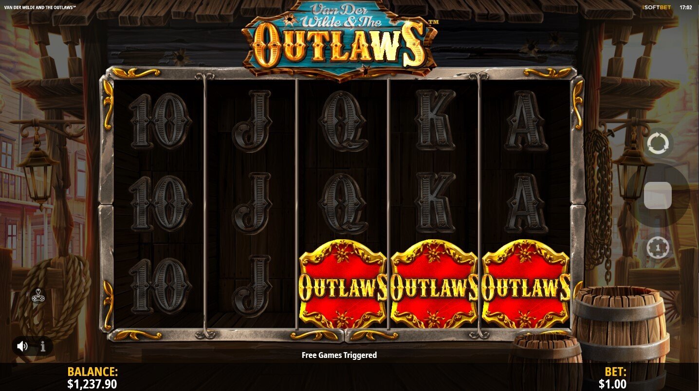 Van Der Wilde and the Outlaws Free Spins Trigger