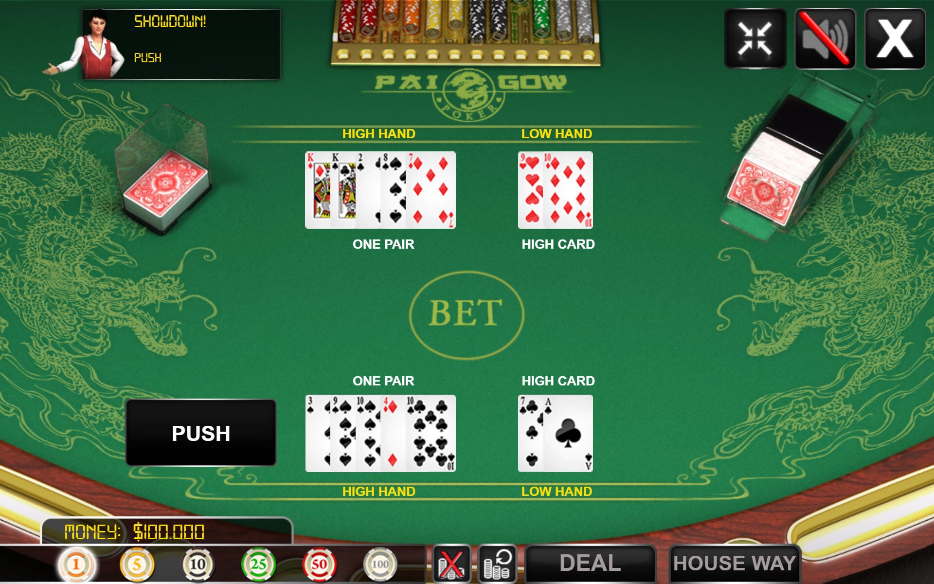 Pai Gow poker layout