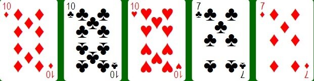 Full House poker hand