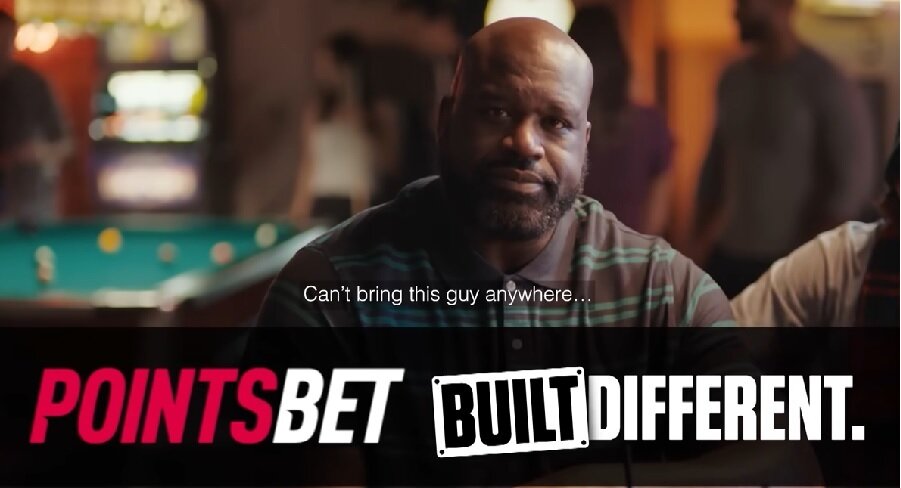 pointsbet ad with Shaq